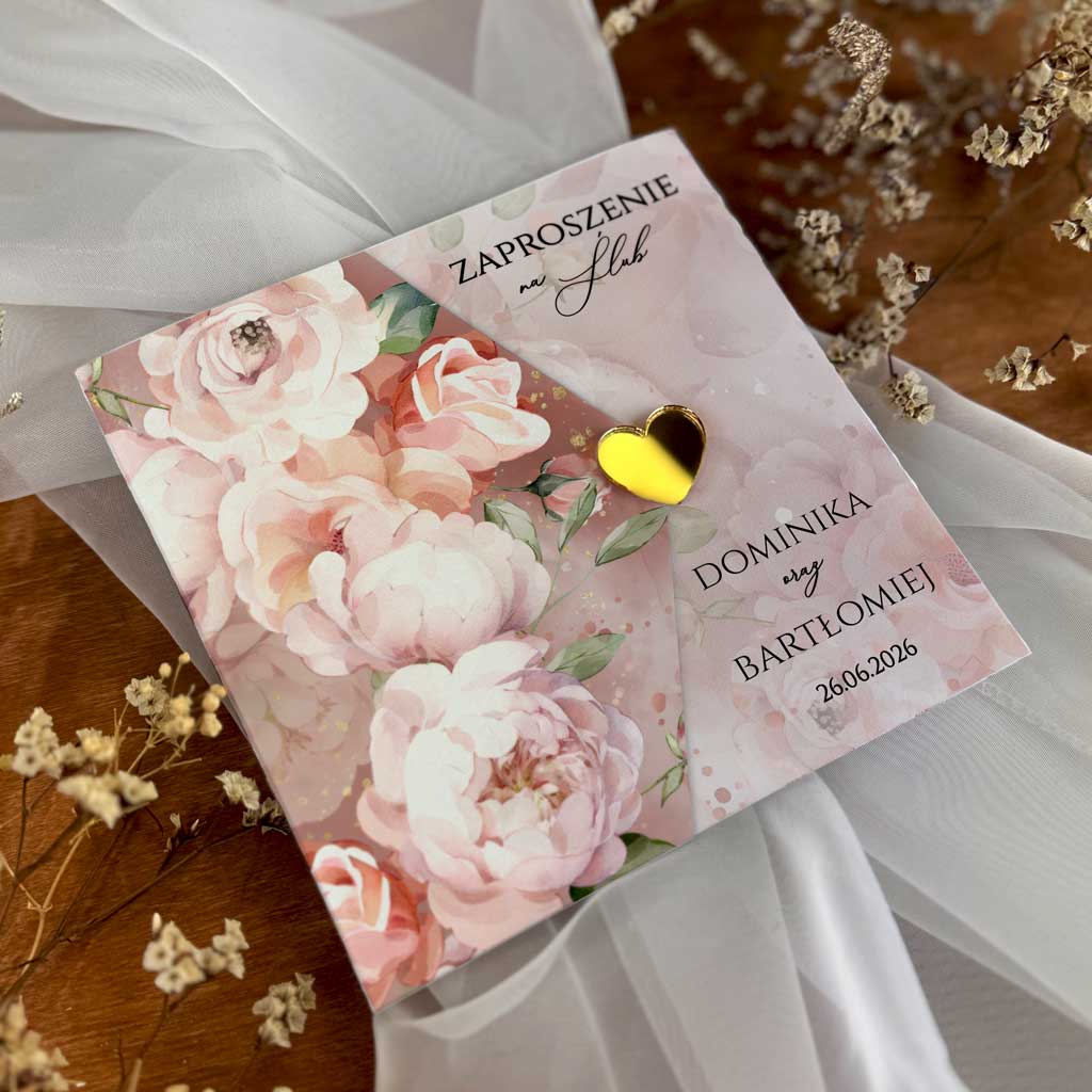 Zaproszenia Ślubne składane Julianna3