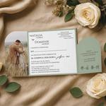 Zaproszenia Slubne - Penelopa ze zlotym serduszkiem