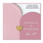 Zaproszenia Slubne - Penelopa ze zlotym serduszkiem