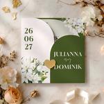 Zaproszenia Ślubne ze złotym serduszkiem - Gloria