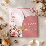 Zaproszenia Ślubne ze złotym serduszkiem - Gloria