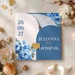 Zaproszenia Ślubne ze złotym serduszkiem - Gloria