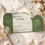 Zaproszenia Ślubne ze złotym serduszkiem - Gloria