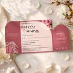 Zaproszenia Ślubne ze złotym serduszkiem - Gloria