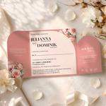 Zaproszenia Ślubne ze złotym serduszkiem - Gloria