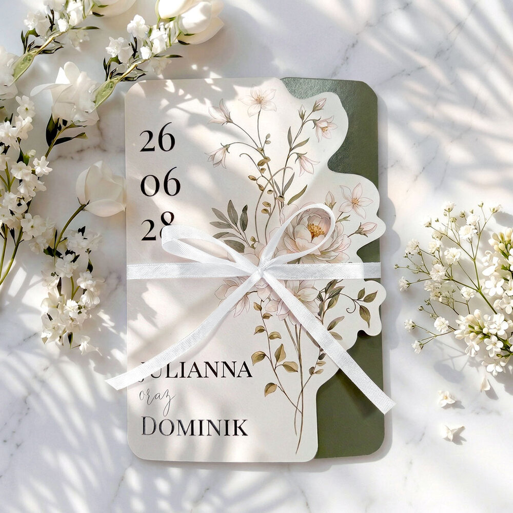 Zaproszenia ślubne ozdobne wycięcie - Fiorella3