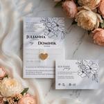 Zaproszenia ślubne z opaską z kalki - Elodie2