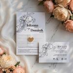 Zaproszenia ślubne z opaską z kalki - Elodie2