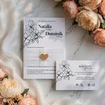 Zaproszenia ślubne z opaską z kalki - Elodie2