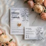 Zaproszenia ślubne z opaską z kalki - Elodie2