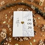 Zaproszenia ślubne ze złotym serduszkiem - Bella