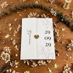 Zaproszenia ślubne ze złotym serduszkiem - Bella