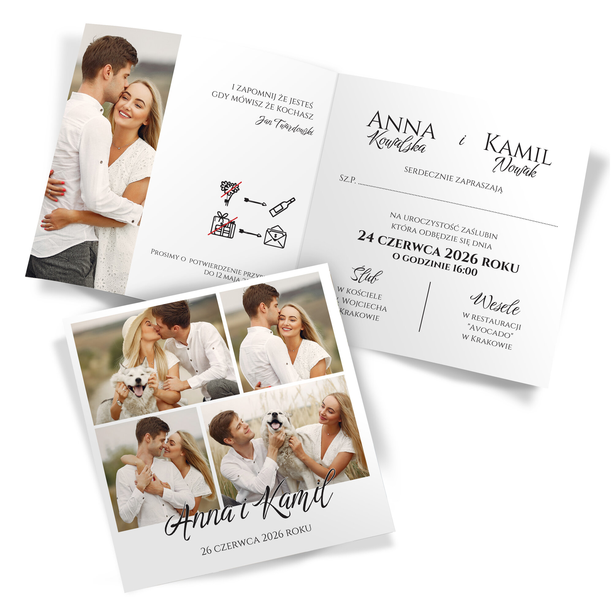 Zaproszenia Ślubne Sawa