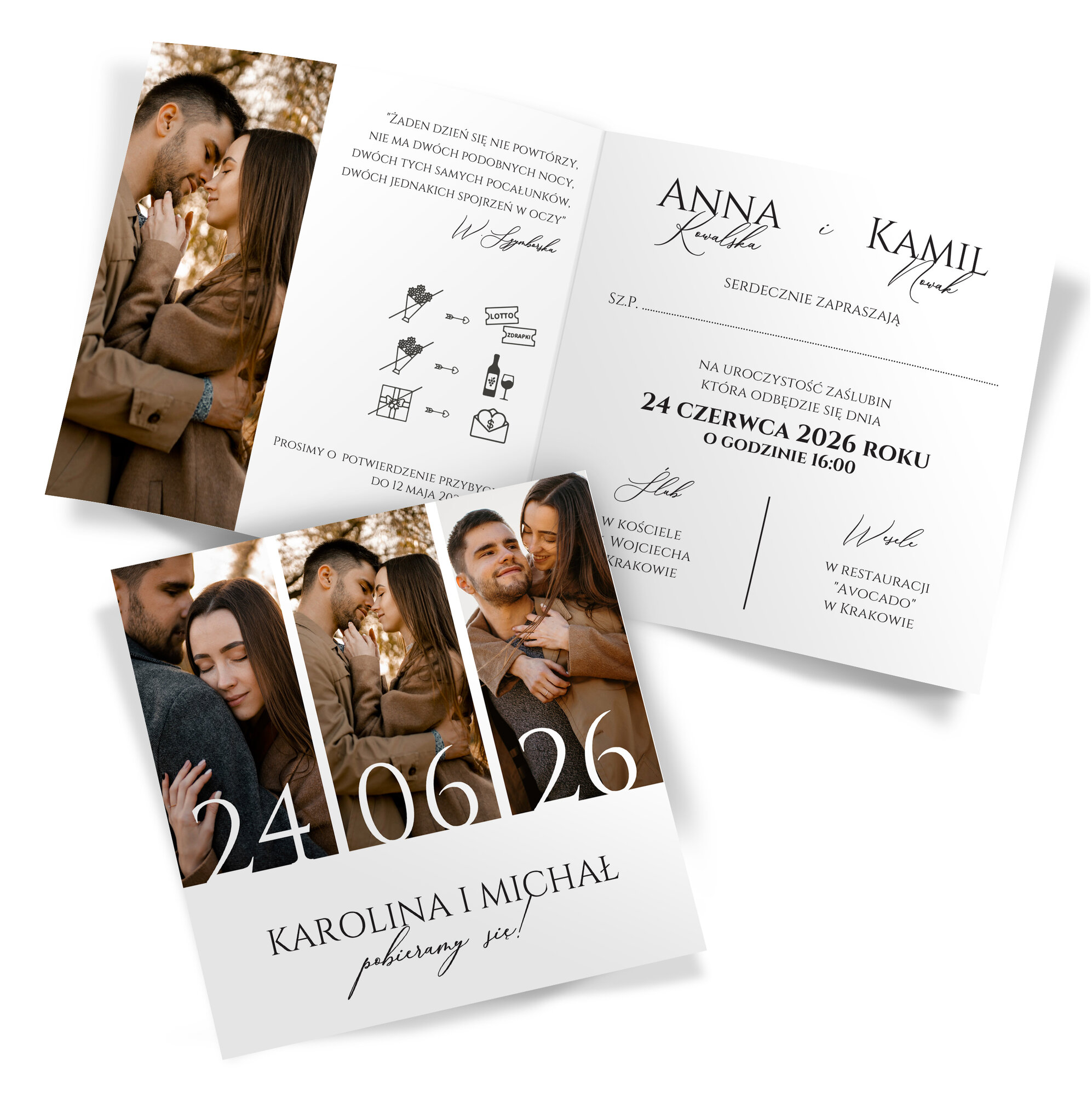 Zaproszenia Ślubne Sawa