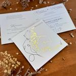 Złocone zaproszenia Ślubne Freja