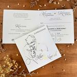 Złocone zaproszenia Ślubne Freja