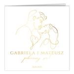 Złocone zaproszenia Ślubne Freja