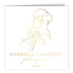 Złocone zaproszenia Ślubne Freja