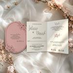 Zaproszenia ślubne składane - Tina