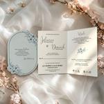 Zaproszenia ślubne składane - Tina