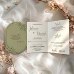 Zaproszenia ślubne składane - Tina