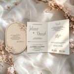 Zaproszenia ślubne składane - Tina