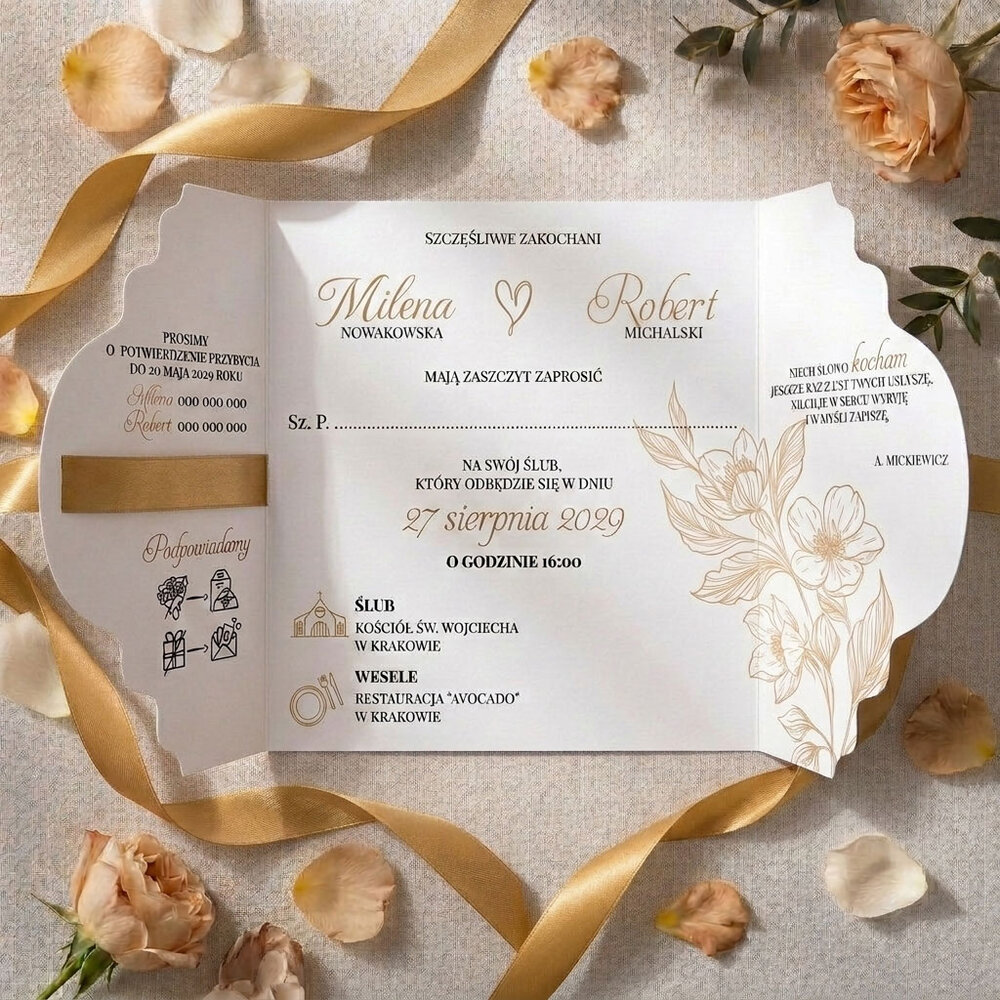 Zaproszenia Ślubne Brama - Alma