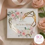 Złocone zaproszenia ślubne Ariana2