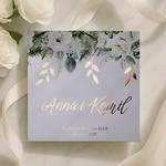 złocone zaproszenia ślubne Elza3