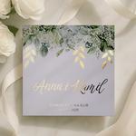 Złocone zaproszenia Ślubne Elza5