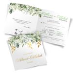 Złocone zaproszenia Ślubne Elza5