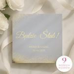 Złocone zaproszenia Ślubne Ofelia4