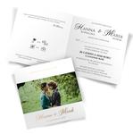 Złocone zaproszenia ślubne ze zdjęciem Nadia